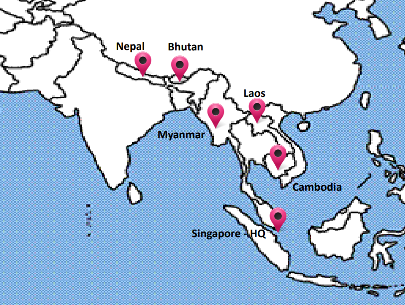 Operations in various countries